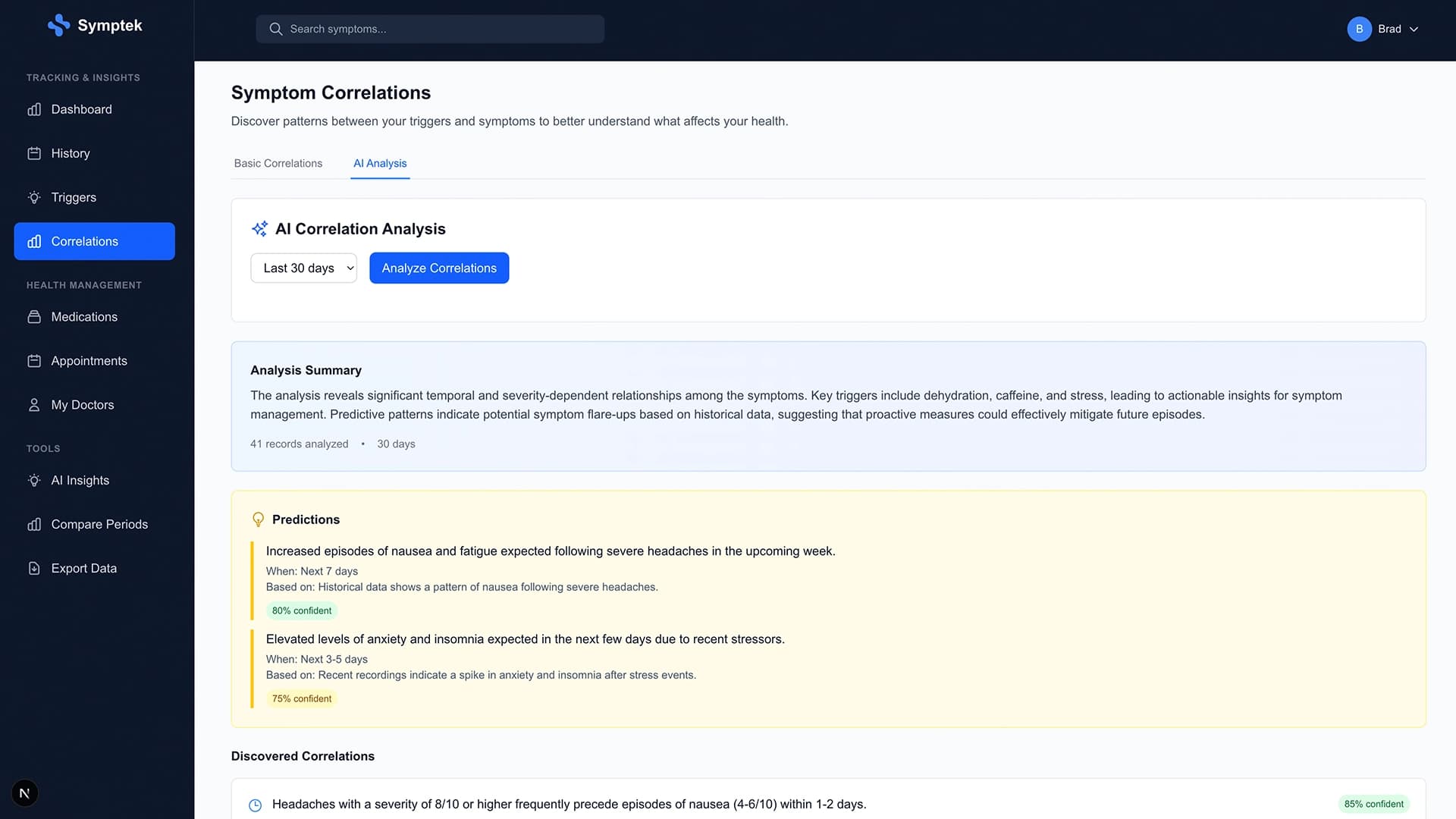 Advanced Correlations
